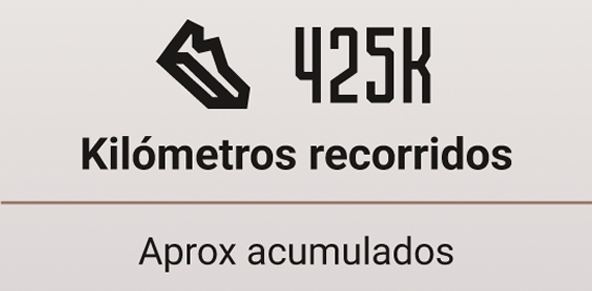 425K Kilómetros recorridos